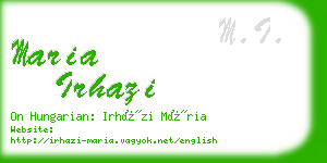 maria irhazi business card